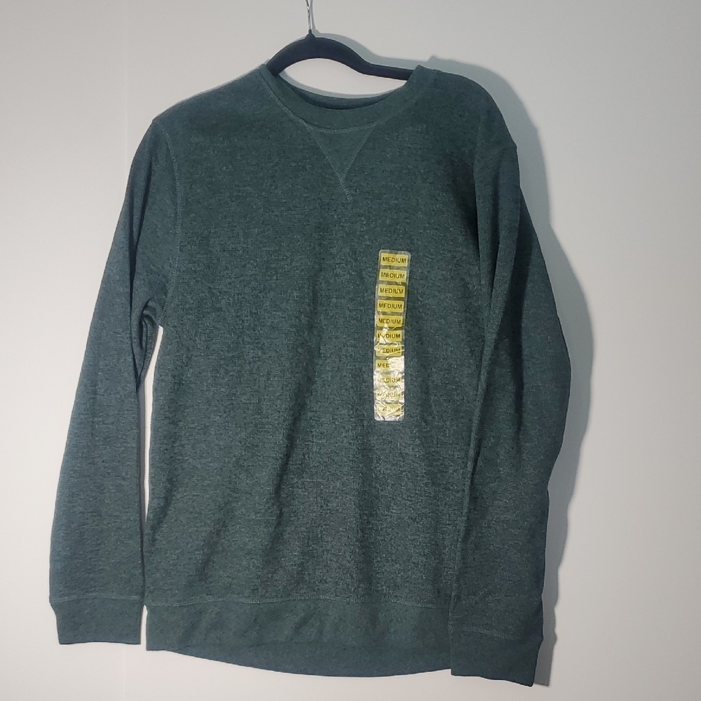 NWT Members Mark Men's Crewneck Pullover Size M Green